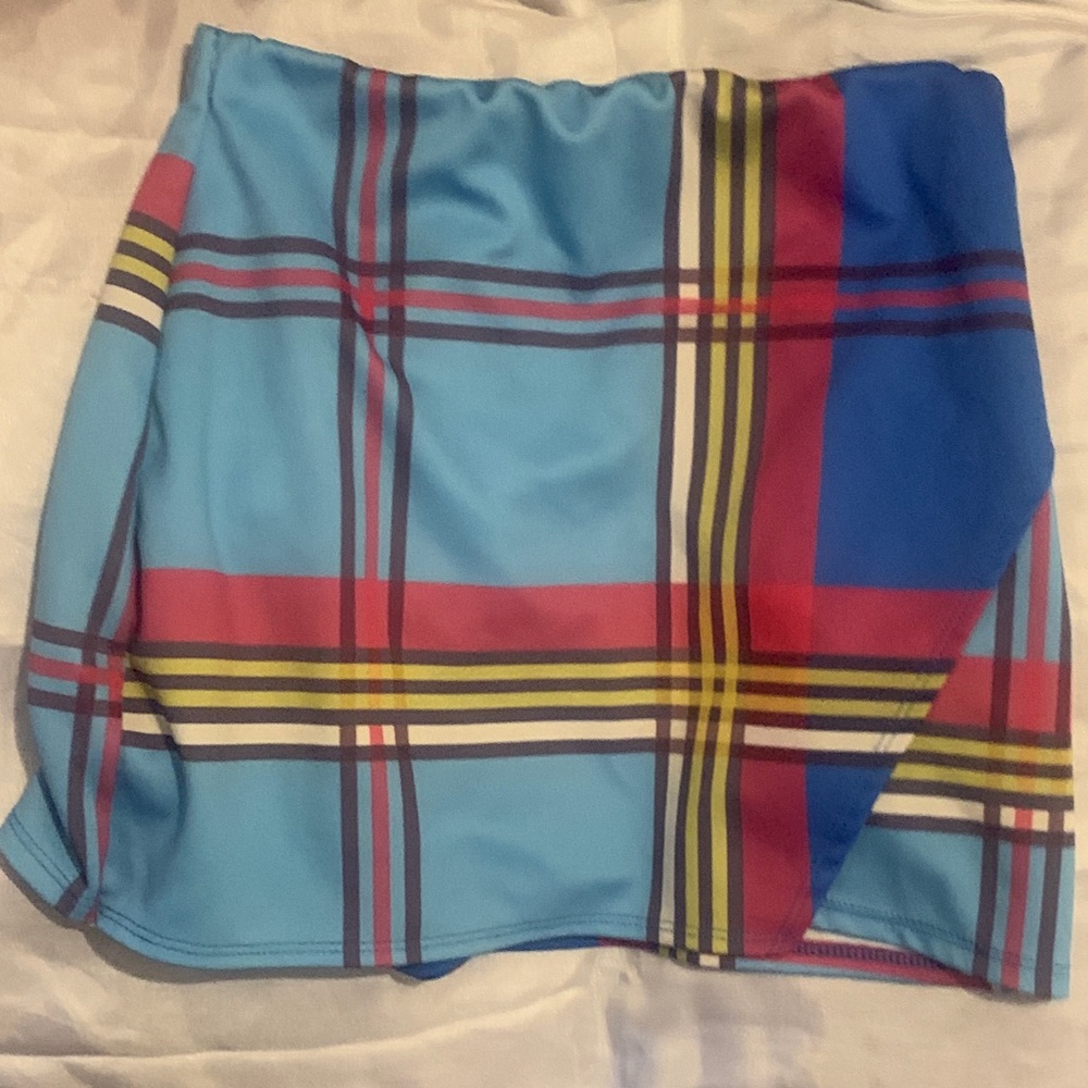 Plaid multicolored skirt size 8 - Picture 4 of 5